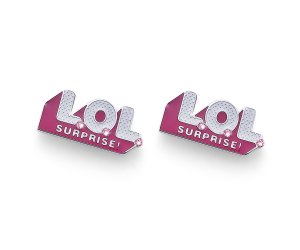 Dětské náušnice L.O.L Surprise LOL logo se Swarovski kystaly