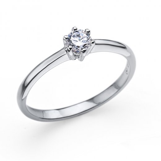 Stříbrný prsten Oliver Weber se Swarovski krystaly Brilliance S CZ WHI