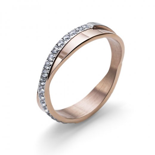 Prsten s krystaly Swarovski Oliver Weber Twist STE CZ RG