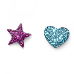Dětské náušnice L.O.L Surprise Hearts & Stars se Swarovski krystaly L2015 PIN