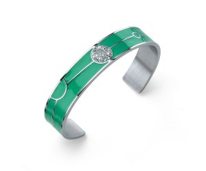Náramek se zirkony Oliver Weber Shadow CRY green