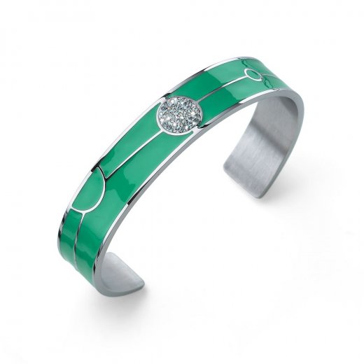 Náramek se zirkony Oliver Weber Shadow CRY green