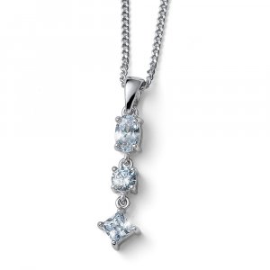 Stříbrný náhrdelník se zirkony Oliver Weber Achive