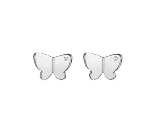 Stříbrné náušnice Hot Diamonds Flutter DE732