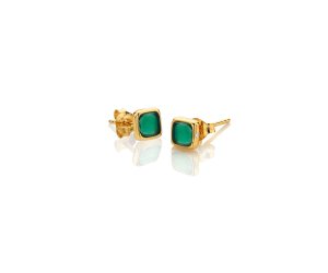 Stříbrné náušnice Hot Diamonds X Gemstones Square DE771