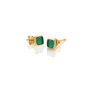 Stříbrné náušnice Hot Diamonds X Gemstones Square DE771