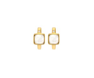 Stříbrné náušnice Hot Diamonds X Gemstones Square DE767