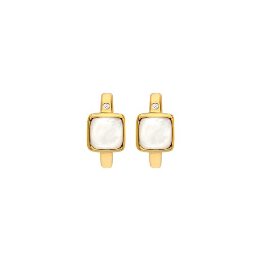 Stříbrné náušnice Hot Diamonds X Gemstones Square DE767