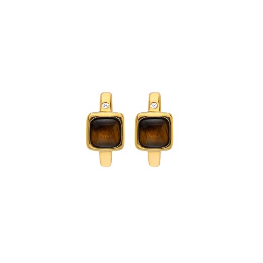 Stříbrné náušnice Hot Diamonds X Gemstones Square DE769