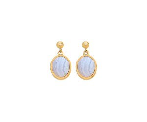 Stříbrné náušnice Hot Diamonds X Gemstones Oval DE776