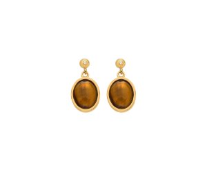 Stříbrné náušnice Hot Diamonds X Gemstones Oval DE777