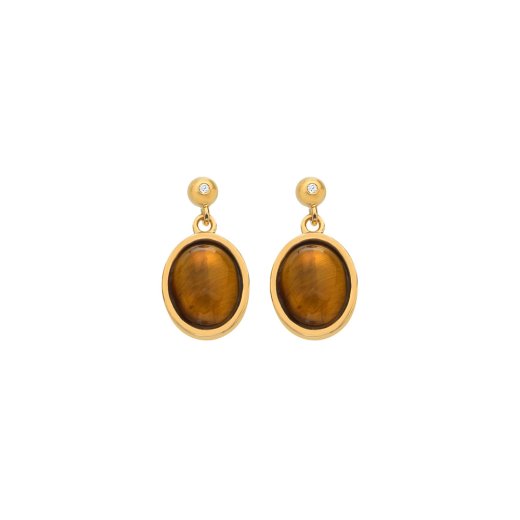 Stříbrné náušnice Hot Diamonds X Gemstones Oval DE777