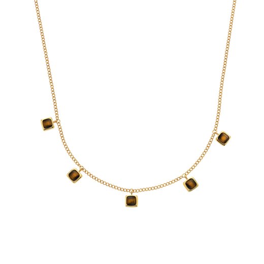 Stříbrný náhrdelník Hot Diamonds X Gemstones Square DN184